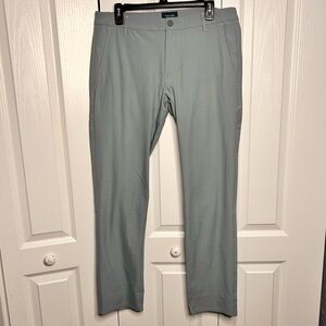 Taylrd‎ Pants Mens 33X32 Blue Gray Chino Slim Fit Casual Polyester Stretch Golf
